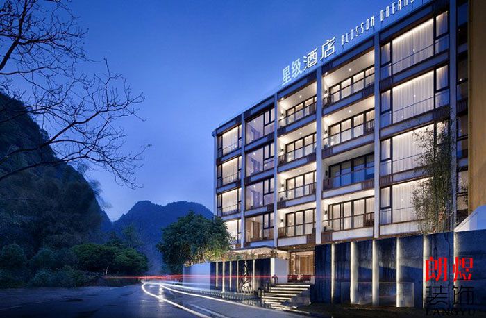 （木質(zhì)）新中式酒店裝修效果圖