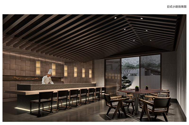 精品酒店日式小廚裝修效果圖